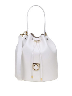 FURLA: Secchielli - Secchiello Corona medio in pelle bianca