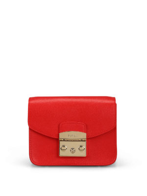 FURLA: borse a tracolla - Borsa Metropolis Mini rossa