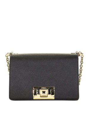 FURLA: borse a tracolla - Borsa a tracolla Mimì Mini nera