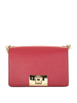 FURLA: borse a tracolla - Borsa a tracolla Mimì Mini rossa