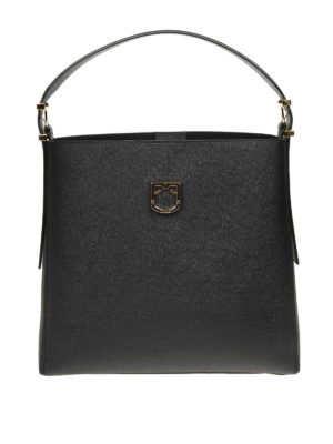 FURLA: borse a spalla - Borsa a spalla Belvedere M nera in pelle