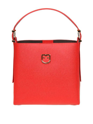 FURLA: borse a spalla - Borsa a spalla Belvedere S in pelle rossa