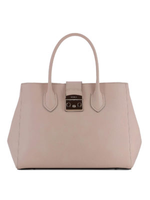 FURLA: shopper - Tote Metropolis L in pelle magnolia