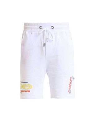 GCDS: pantaloni sport - Pantaloni corti sportivi con stampe
