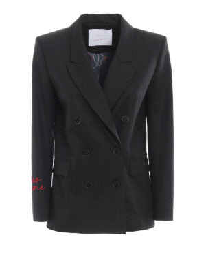 GIADA BENINCASA: giacche blazer - Blazer doppiopetto Ciao Amore in lana mélange
