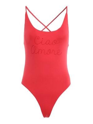 GIADA BENINCASA: one-piece - Ciao Amore embroidered one-piece swimsuit