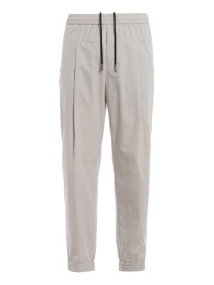 GIORGIO ARMANI: pantaloni casual - Pantaloni in cotone tecnico con pinces