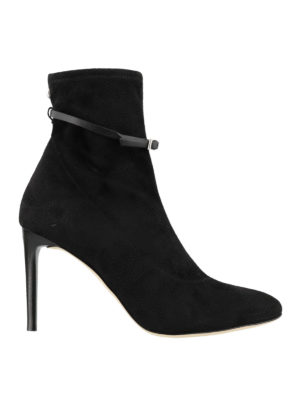 GIUSEPPE ZANOTTI: tronchetti - Stivaletti in pelle nera scamosciata