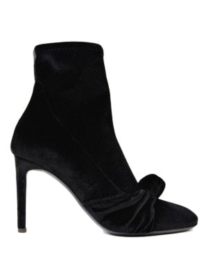 GIUSEPPE ZANOTTI: tronchetti - Stivaletti calza Ophelia in velluto