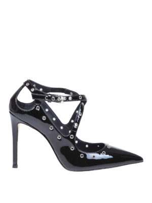 GIUSEPPE ZANOTTI: court shoes - Alyson eyelet patent leather pumps