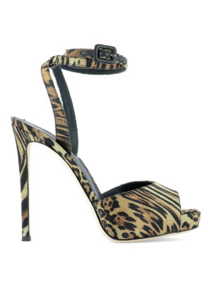 GIUSEPPE ZANOTTI: sandals - Cordelia animal print sandals