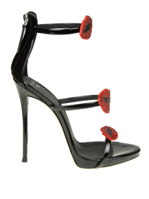 GIUSEPPE ZANOTTI: sandali - Sandali gioiello Harmony in vernice