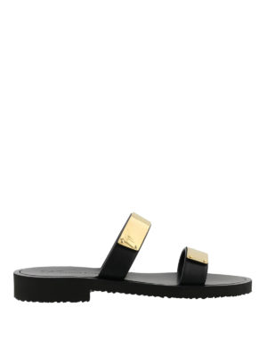 GIUSEPPE ZANOTTI: sandali - Sandali Zak in pelle nera