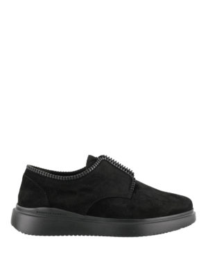 GIUSEPPE ZANOTTI: trainers - Gaston black nubuck slip-ons