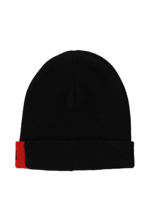 GIVENCHY: berretti - Berretto in lana con dettaglio rosso
