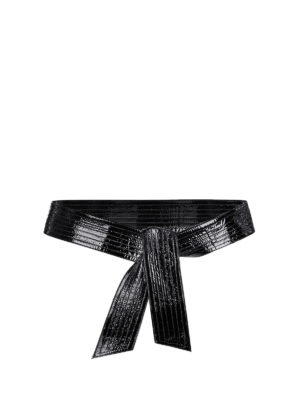 GIVENCHY: cinture - Cintura in pelle verniciata con motivo