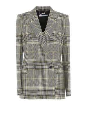 GIVENCHY: giacche blazer - Blazer in lana stretch a quadri