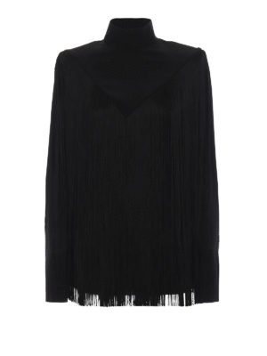 GIVENCHY: bluse - Blusa in seta con frange