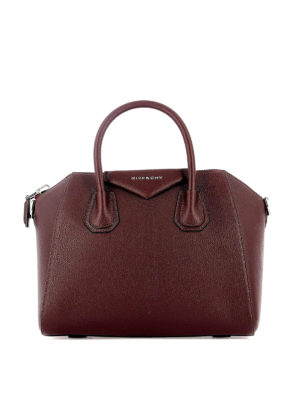 GIVENCHY: bauletti - Bauletto Antigona in pelle color melanzana