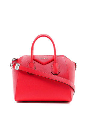 GIVENCHY: bowling bags - Antigona hammered leather small bowling bag