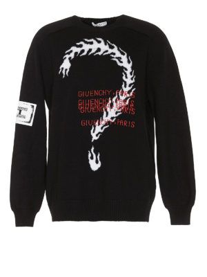 GIVENCHY: crew necks - Intarsia wool sweater