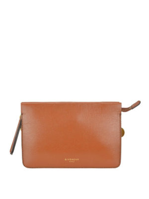 GIVENCHY: borse a tracolla - Piccola borsa Cross 3 in pelle marrone