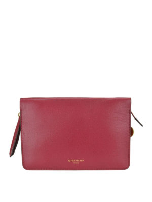 GIVENCHY: borse a tracolla - Piccola borsa Cross 3 in pelle burgundy