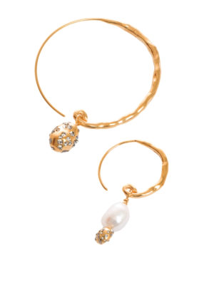 GIVENCHY: Orecchini - Orecchini asimmetrici con cristalli