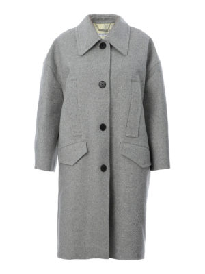 GIVENCHY: cappotti al ginocchio - Cappotto over in lana e cashmere