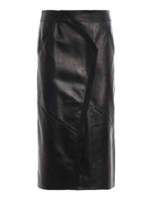 GIVENCHY: gonne al ginocchio  e longuette - Longuette in pelle di pecora con spacco