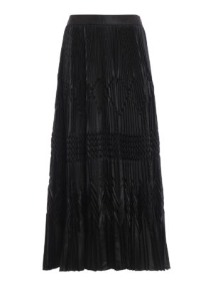 GIVENCHY: Gonne Lunghe - Maxi gonna in misto seta plissé e goffrato