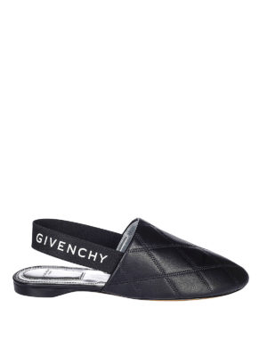 GIVENCHY: sabot - Sabot in pelle nera matelassé