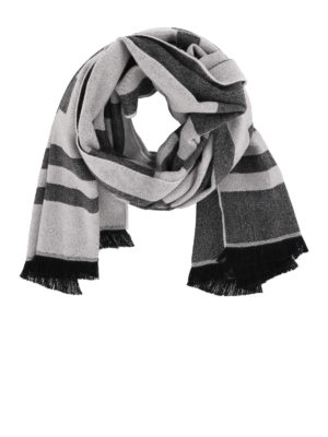 GIVENCHY: sciarpe e foulard - Sciarpa in lana jacquard con logo