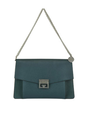 GIVENCHY: borse a spalla - Borsa media in pelle GV3 con catena