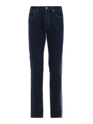 GIVENCHY: jeans skinny - Jeans cinque tasche con banda 4G Givenchy