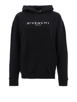 GIVENCHY: Sweatshirts & Sweaters - Cracked logo hoodie