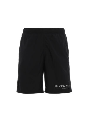 GIVENCHY: Swim shorts & swimming trunks - Logo print nylon swim shorts