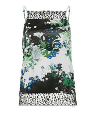 GIVENCHY: Tops & Tank tops - Lace detailed floral silk top