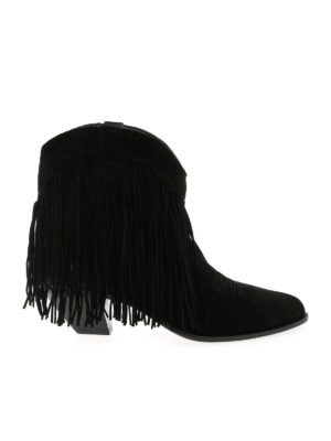 GOLDEN GOOSE: ankle boots - Levriero texan ankle boots in black