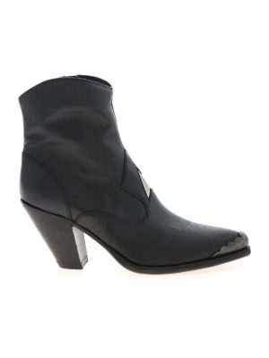 GOLDEN GOOSE: ankle boots - Nora Texan boots in black