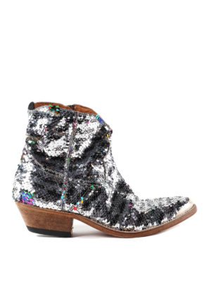 GOLDEN GOOSE: tronchetti - Stivaletti Young con paillettes double face