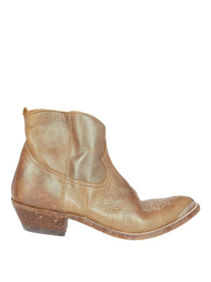 GOLDEN GOOSE: tronchetti - Stivaletti Young in pelle vintage