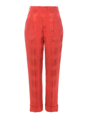 GOLDEN GOOSE: casual trousers - New Sally viscose jacquard trousers