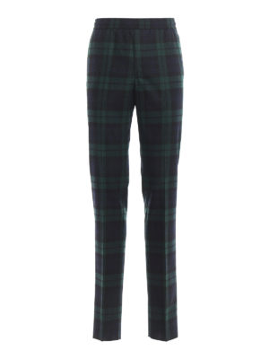 GOLDEN GOOSE: casual trousers - Tartan wool blend trousers