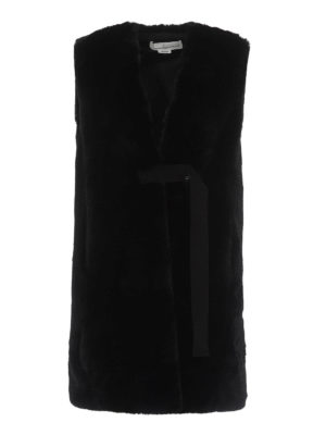 GOLDEN GOOSE: Pellicce e montoni - Cappotto smanicato Aiko in eco pelliccia