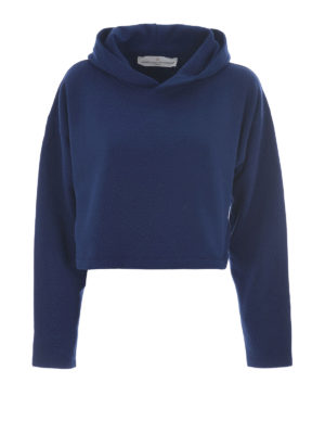 GOLDEN GOOSE: Felpe e maglie - Felpa crop con stampa logo dietro