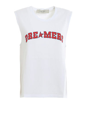 GOLDEN GOOSE: Tops & Tank tops - Michelle cotton tank top