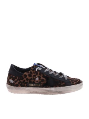 GOLDEN GOOSE: trainers - Animalier Superstar sneakers
