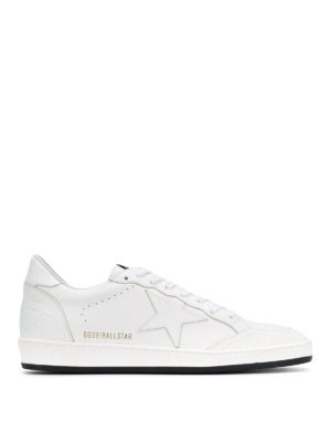 GOLDEN GOOSE: sneakers - Sneaker Ball Star in pelle total white