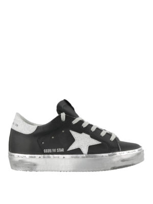 GOLDEN GOOSE: sneakers - Sneaker Hi Star con dettagli glitter